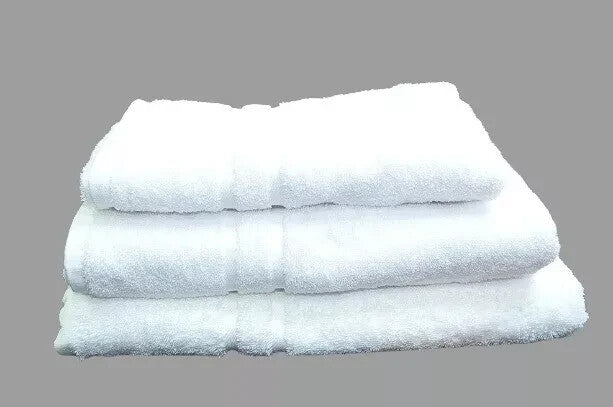 High-Quality 450 GSM Two lines Ribbed White Towels – Luxurious and Durable