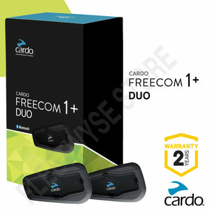 Cardo Freecom 1 + Plus Duo Rider Motorcycle Bluetooth Intercom Headset