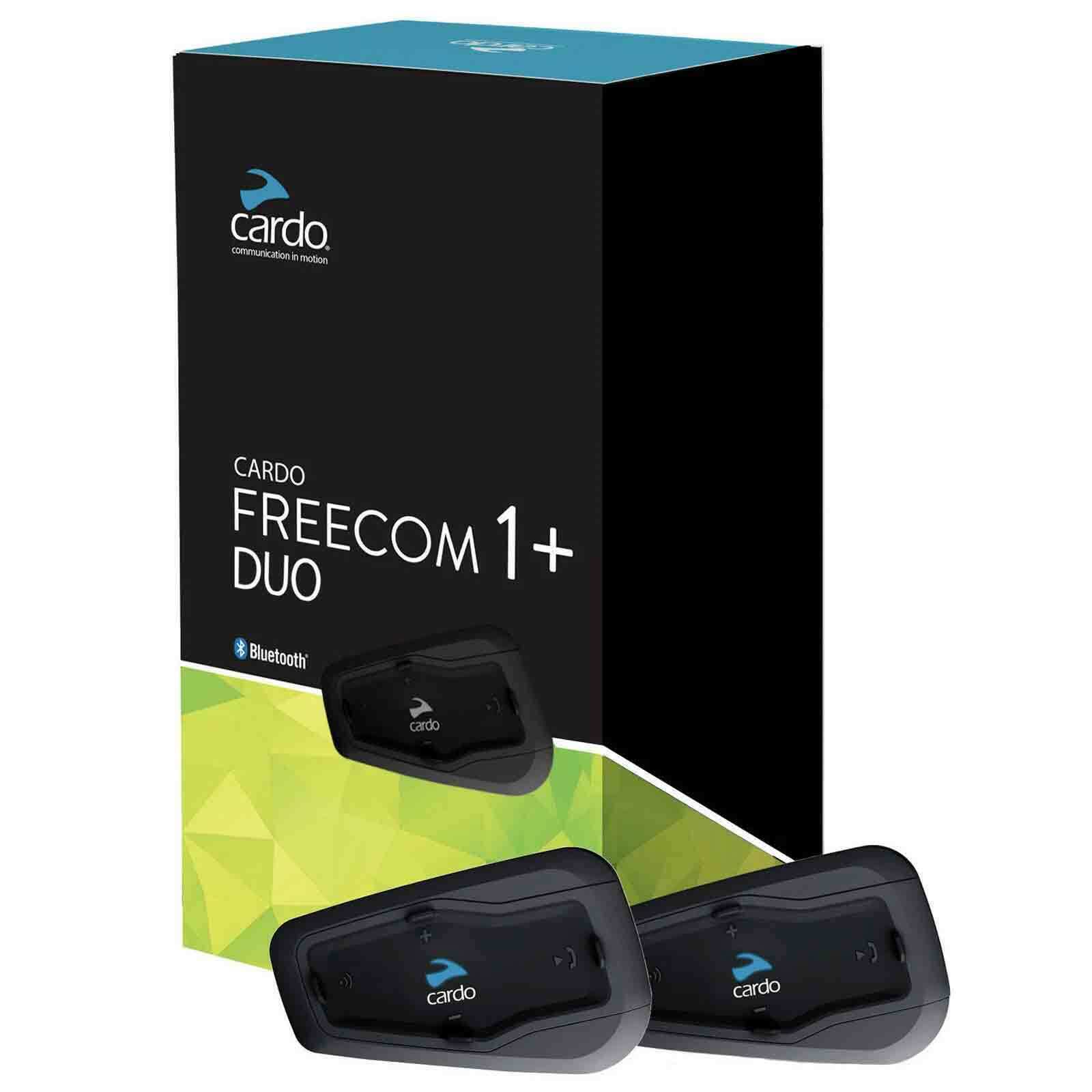 Cardo Freecom 1 + Plus Duo Rider Motorcycle Bluetooth Intercom Headset