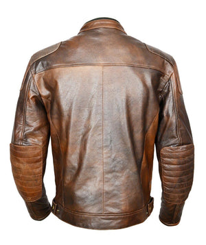 Rksports Mens Style 09 jacket black Leather Motorcycle Armoured  Jacket