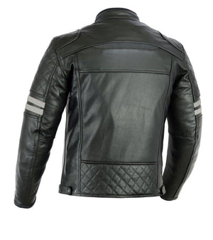 Rksports Speed 5 Mens Retro Leather Motorcycle Motorbike Jacket with Armour