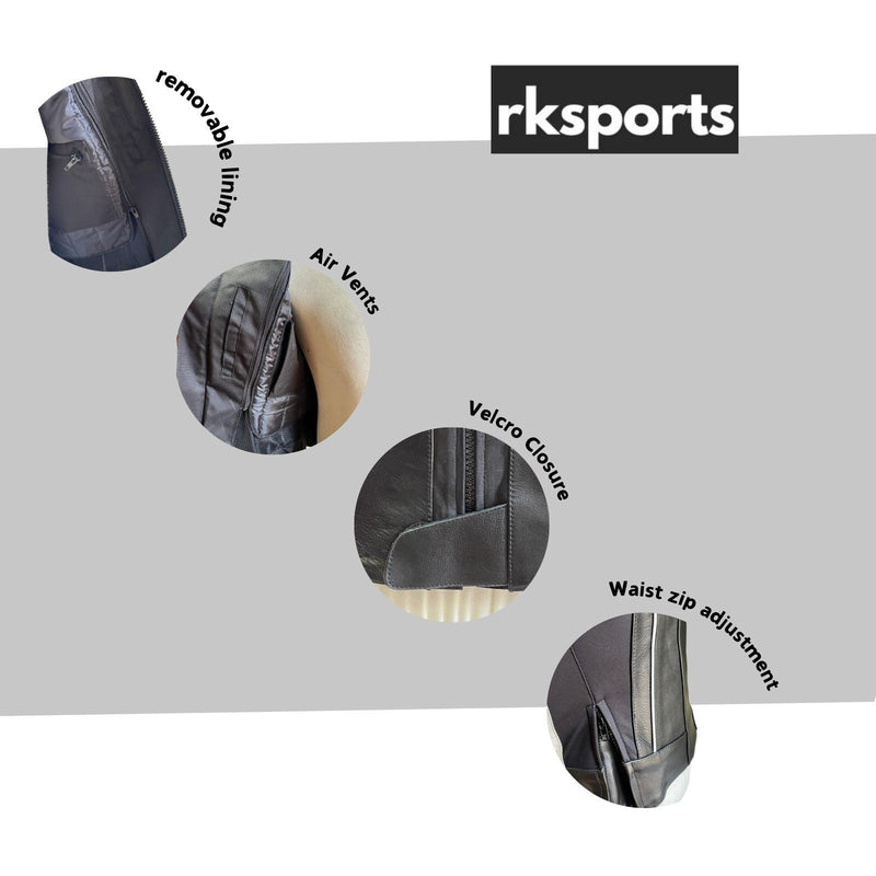 RK Sports Ladies 1633 Leather Motorcycle Jacket – Premium Protection & Style