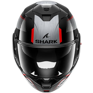 Shark OXO Sikter Flip Front Helmet (Black|Silver|Red)