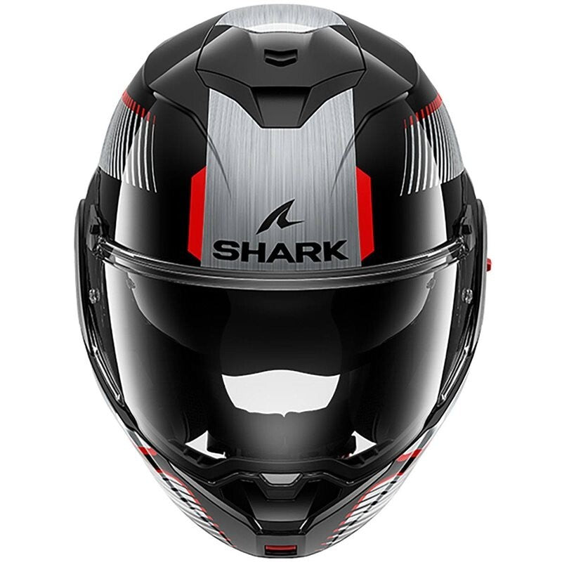 Shark OXO Sikter Flip Front Helmet (Black|Silver|Red)