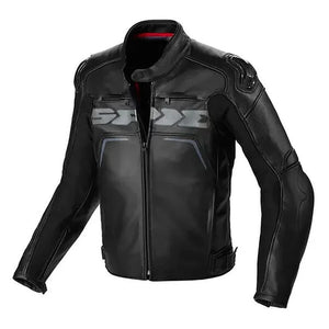 Spidi Super Leather Semi Waterproof Jacket - Black / Green size 52