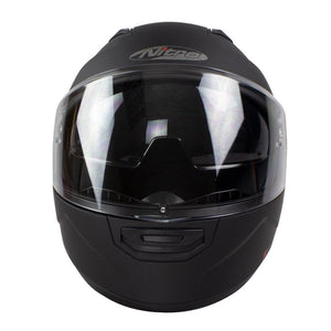 Nitro F350 Uno Flip Up Motorcycle Helmet Modular Scooter Crash Bike satin Black