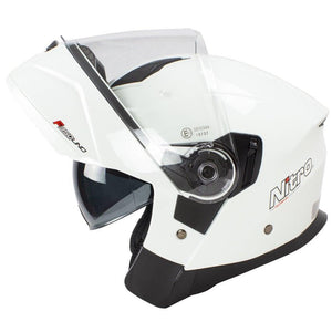 Nitro F350 Uno Flip Up Motorcycle Helmet Modular Scooter Crash Bike White helmet