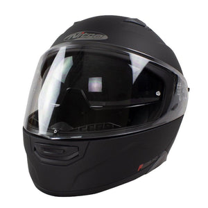 Nitro F350 Uno Flip Up Motorcycle Helmet Modular Scooter Crash Bike satin Black
