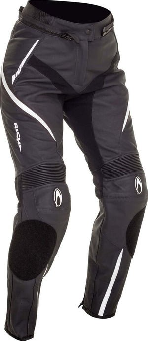 Richa Stradale Leather Trousers - Black / White