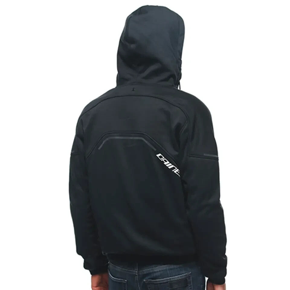 DAINESE DAEMON-X SAFETY MOTORCYCLE MOTORBIKE HOODIE HOODED TOP 948 BLACK WHITE