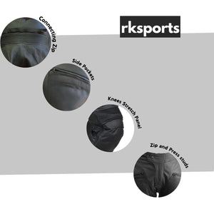 Rksports Mens 1590 Motorcycle Motorbike Leather Trouser