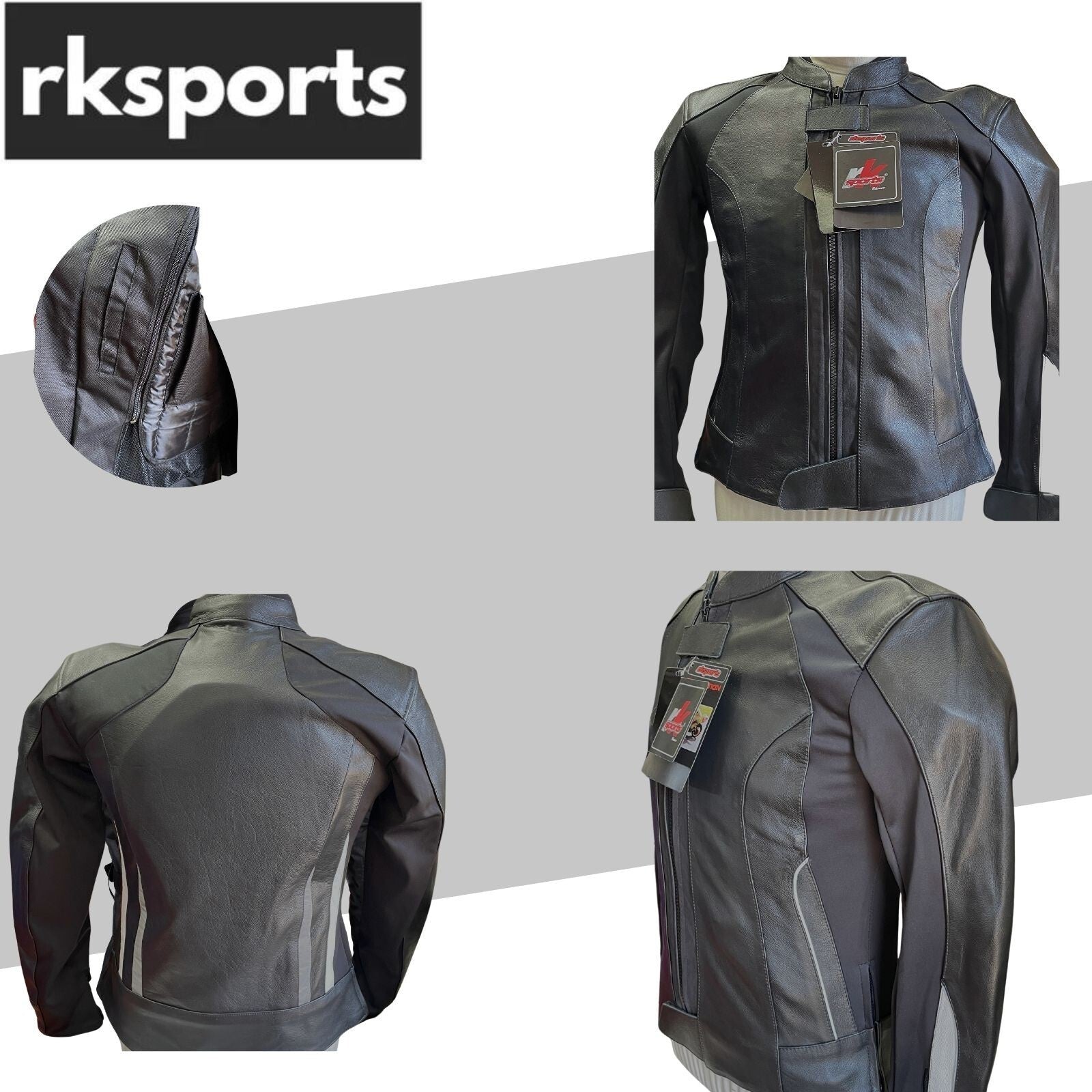 RK Sports Ladies 1633 Leather Motorcycle Jacket – Premium Protection & Style