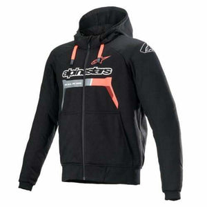 Alpinestars Chrome Ignition Tech Air Compatible Armoured Hoodie (Black/Red/Fluo)