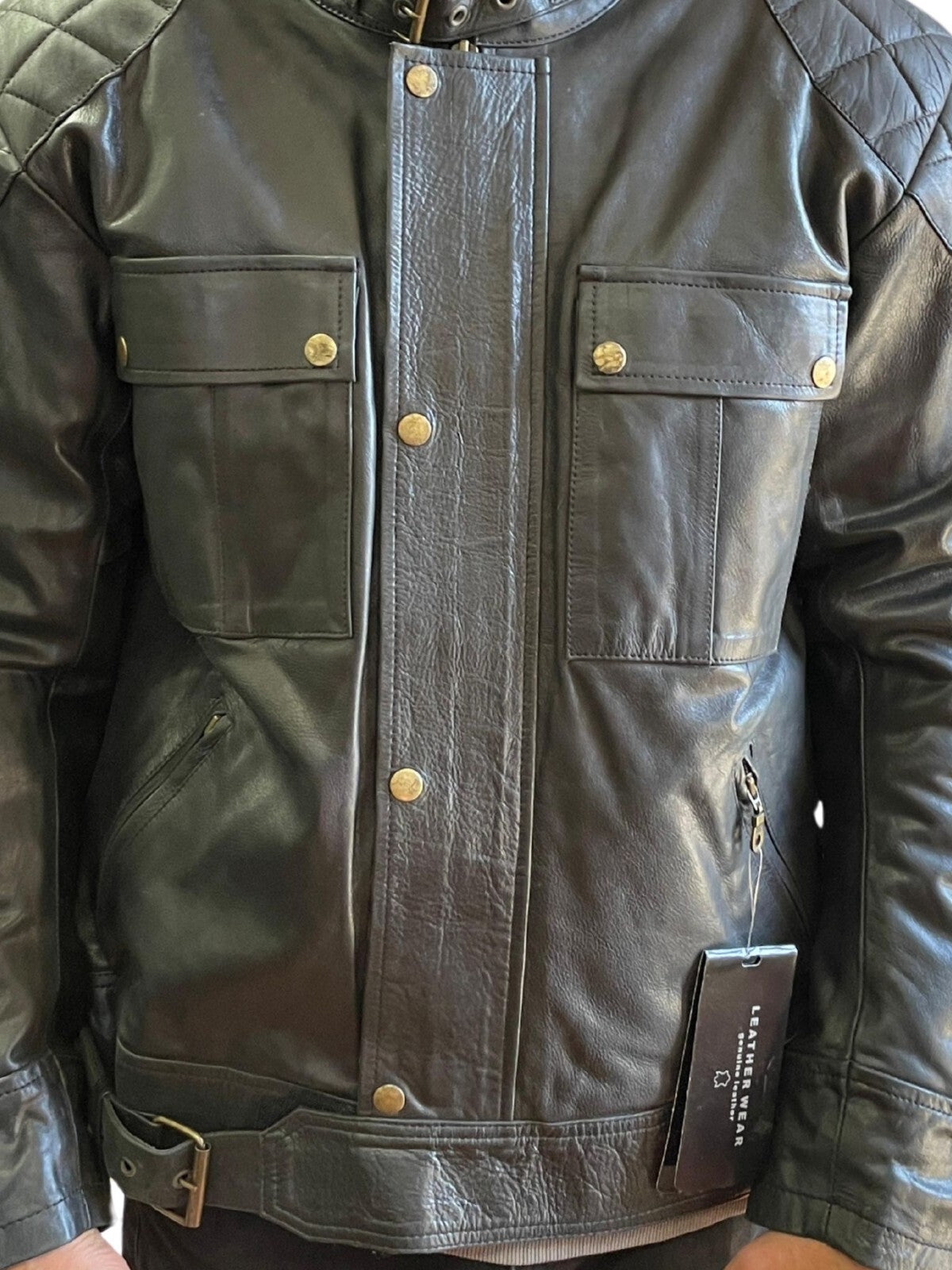 RK Sports  Men Black Leather Motorcycle Motorbike Jacket – Premium Leather