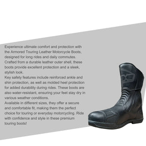 IXS TB111 Leather Motorcycle Boots – Waterproof & All-Weather Touring boot