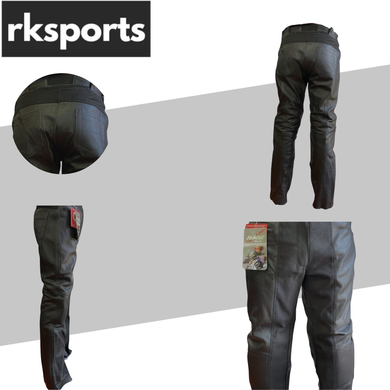 Rksports Ladies 455 Motorcycle Motorbike Waterproof Leather Trouser