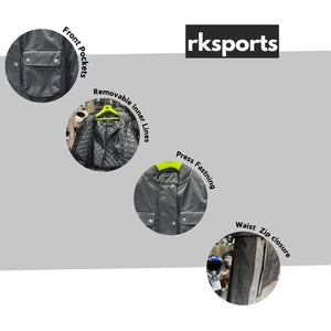 Ladies Textile Belted Motorcycle Jacket – All-Weather Riding Gear by RK Sports