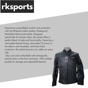 RKS ladies spin leather jacket  black colour