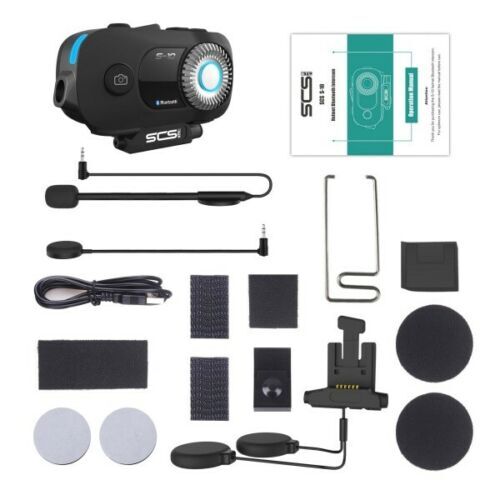 SCS S-10 Motorcycle Helmet Camera & Intercom Camcorder Communication System