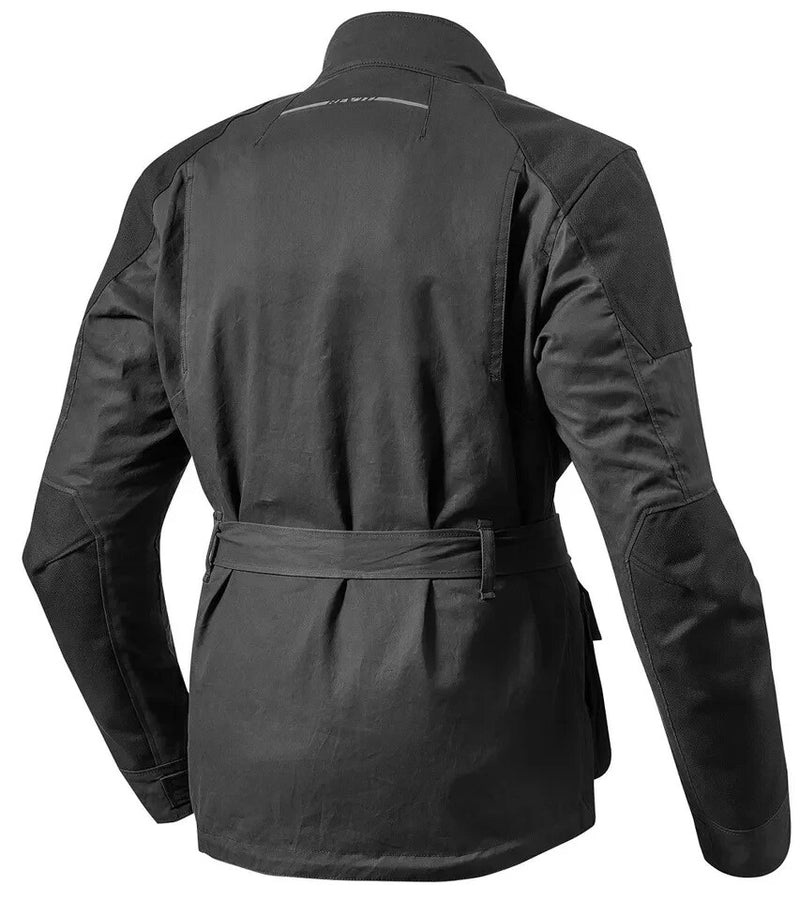 Revit Zircon Wax Twill Textile Waterproof Motorcycle Motorbike Jacket Black