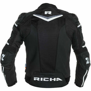 Richa Terminator Waterproof Thermal Motorbike Textile Jacket - Black / White
