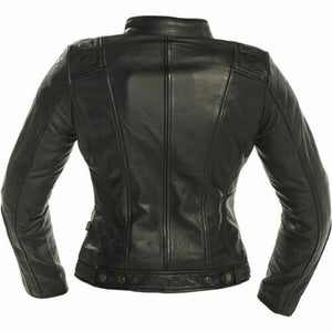 Richa Ladies Womens Lausanne Leather Motorcycle Motorbike Classic Jacket Black