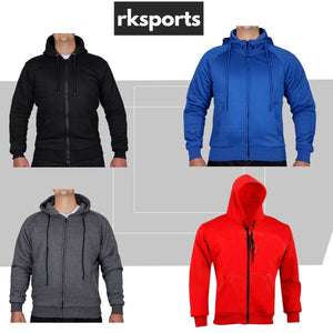 RKsports Motorcycle Motorbike Removable Armoured Full Kevlar Lined Hoodie