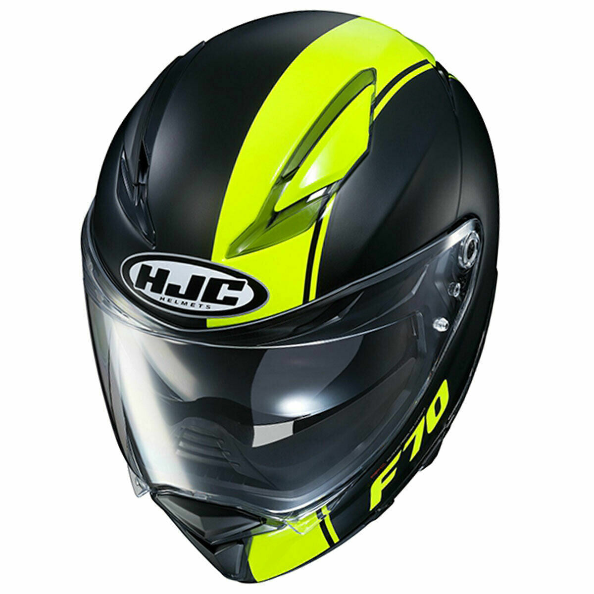 HJC F70 Mago MC4HSF Fluo Yellow Motorcycle Motorbike Helmet