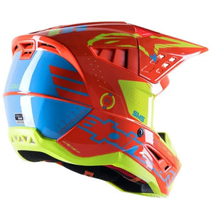 2023 ALPINESTARS S-M5 SM5 HELMET ACTION ORANGE FLUO CYAN YELLOW FLUO GLOS NEW MX
