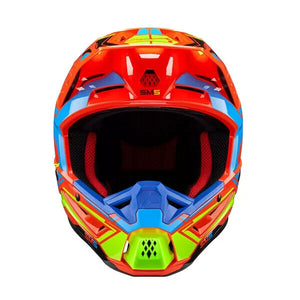 2024 ALPINESTARS S-M5 SM5 HELMET ACTION ORANGE CYAN YELLOW GLOSSY EC2206 NEW MX