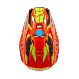 2024 ALPINESTARS S-M5 SM5 HELMET ACTION ORANGE CYAN YELLOW GLOSSY EC2206 NEW MX