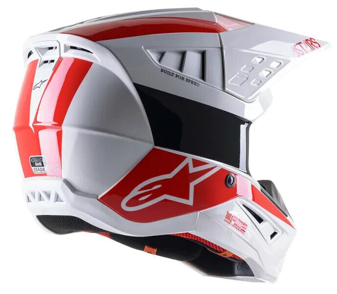 2023 ALPINESTARS S-M5 SM5 HELMET BOND WHITE RED GLOSS NEW MX MOTOCROSS OFF ROAD