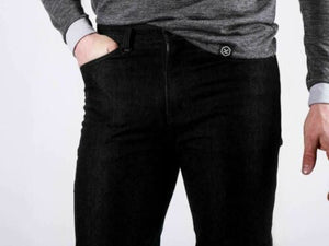 Knox Spencer Skinny Fit Blue Denim Motorcycle Jeans