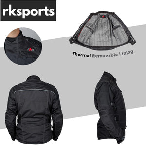 RKSports 5070 Style  WATERPROOF TEXTILE MOTORBIKE MOTORCYCLE JACKET CE ARMOUR