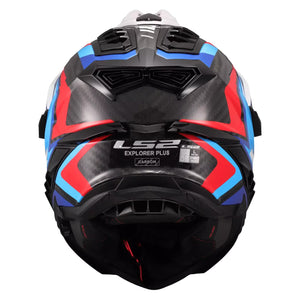 LS2 MX701 Explorer Carbon Frontier 2 Adventure Motorcycle Helmet White / Blue