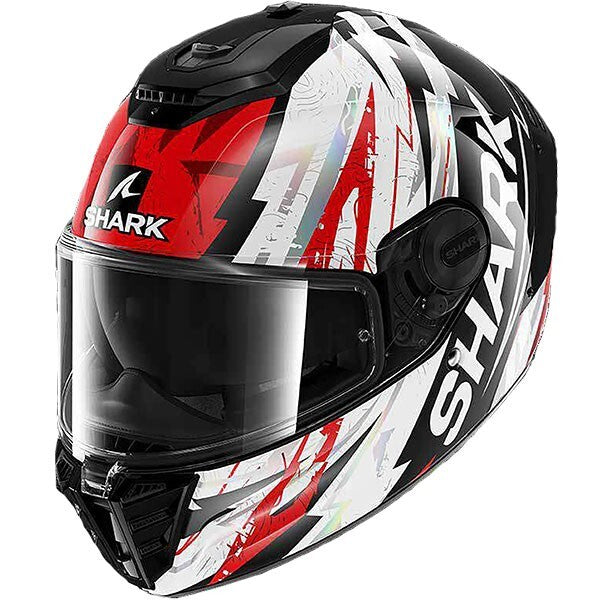 Shark Spartan RS Hibolt Full Face Motorcycle Helmet - Red/Black/White