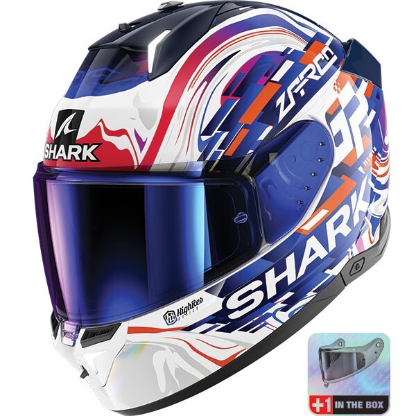 Shark Skwal i3 Motorcycle Helmet - Zarco GP FCE 2023 White / Violet / Blue