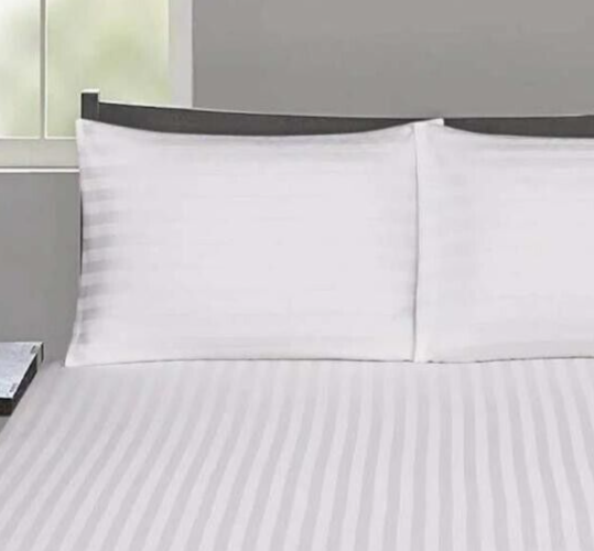 Luxury 80/20 Cotton-Rich Striped Pillow Cover – Standard Bag Style