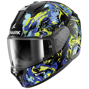 Shark Ridill 2 Full-Face Motorcycle Helmet - Raging Beast Black / Purple /Yellow