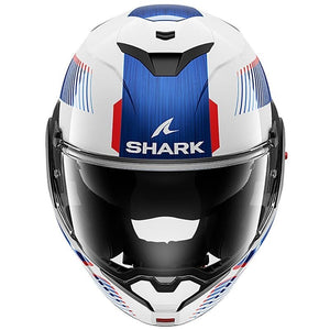 Shark OXO Sikter Flip Front Up Modular Motorcycle Helmet - White/Blue/Red