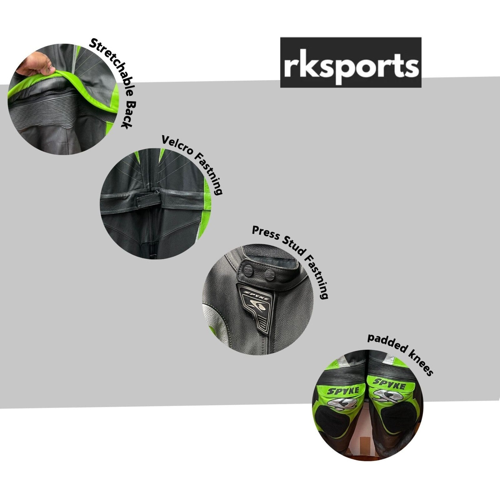 Spyke BullBear Two Piece  leather   motorbike motorcycle suit