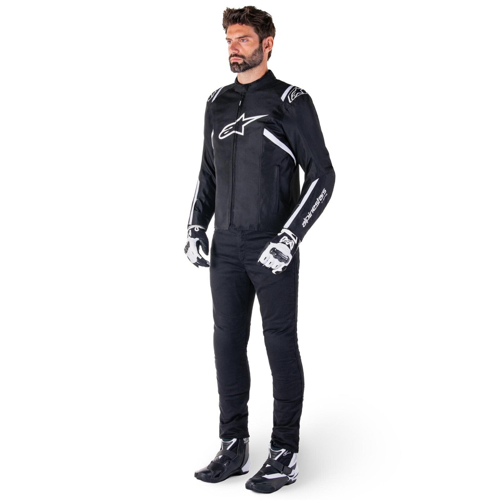 Alpinestars T-SPS v2 Waterproof Motorcycle Jacket Sports Motorbike Black white