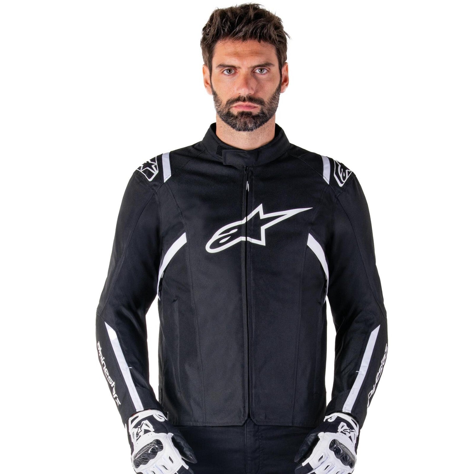 Alpinestars T-SPS v2 Waterproof Motorcycle Jacket Sports Motorbike Black white