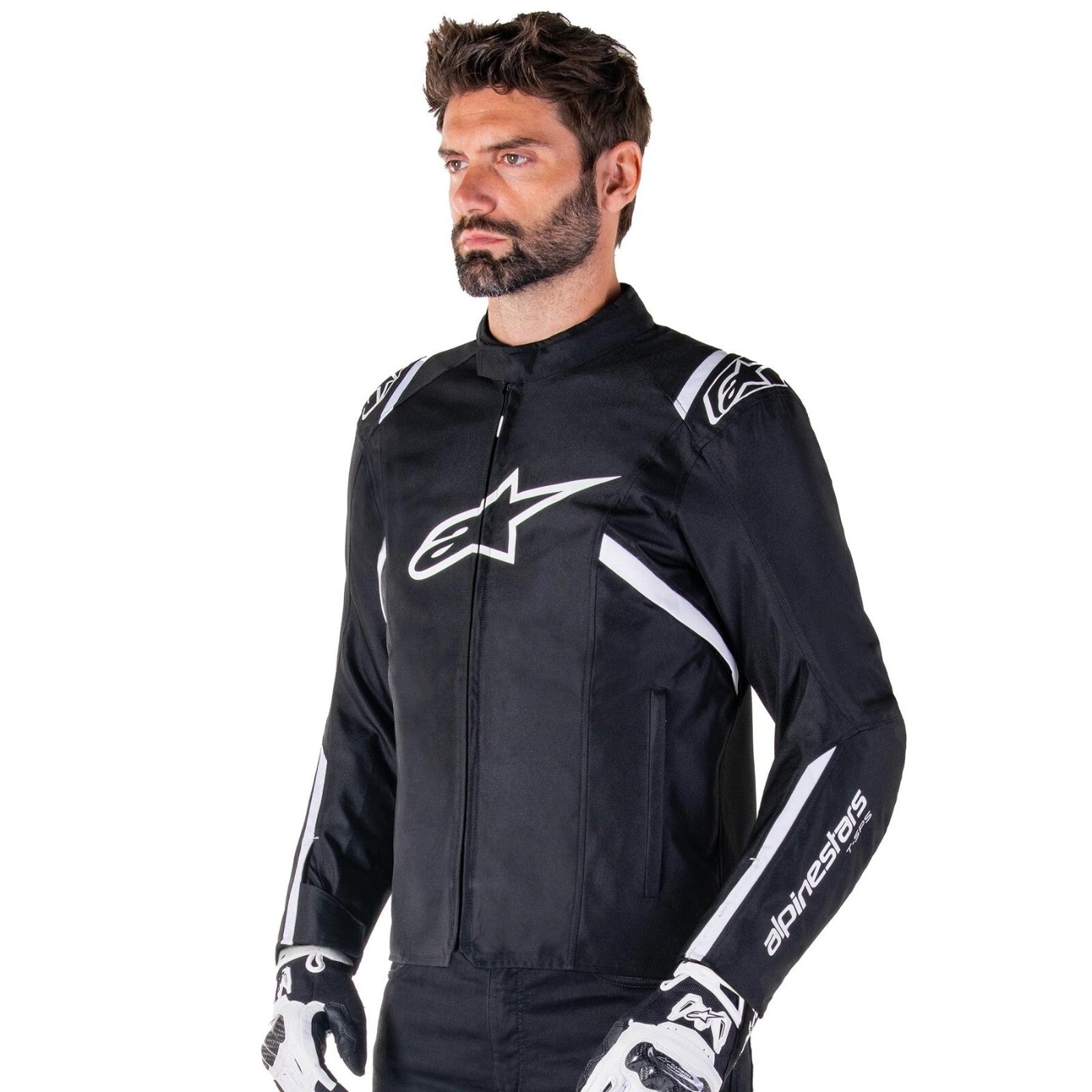 Alpinestars T-SPS v2 Waterproof Motorcycle Jacket Sports Motorbike Black white