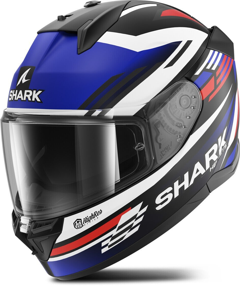Shark D-Skwal 3 Firstlap Full Face Motorcycle Helmet - Black/Blue/Red