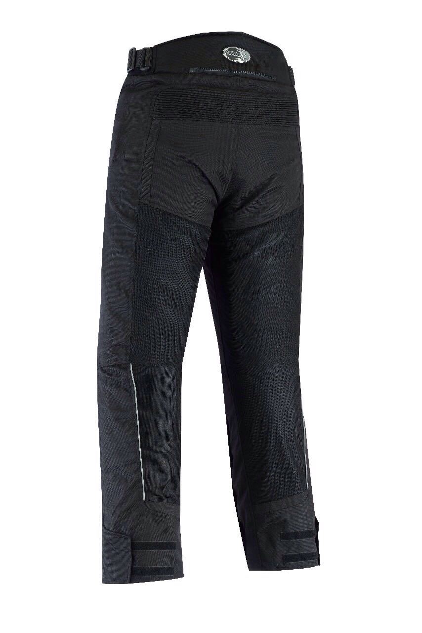 RKSPORTS MENS BLACK 1516 MESH MOTORCYCLE MOTORBIKE TROUSERS