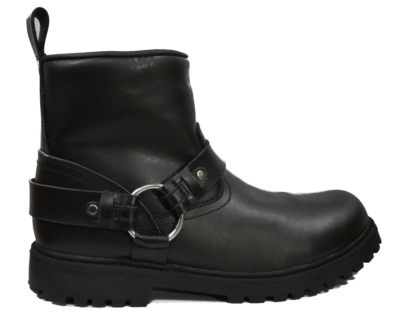 SHORT LEATHER CRUISER STYLE X6606 TOURING MOTORBIKE MOTORCYCLE MENS BOOTS