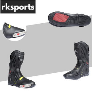 New Racer 1001 RKone Motorcycle Motorbike CE Water Resistant Black Boots