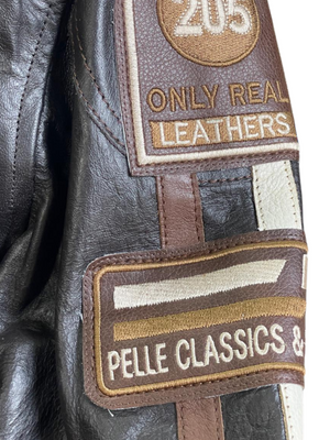 RKSports Pelle retro Brown Armoured Leather Motorbike Jacket