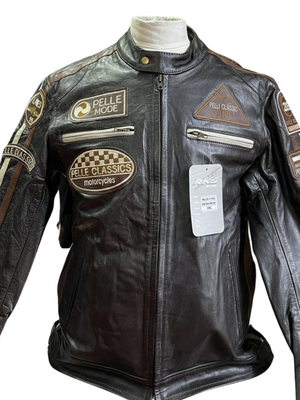 RKSports Pelle retro Brown Armoured Leather Motorbike Jacket